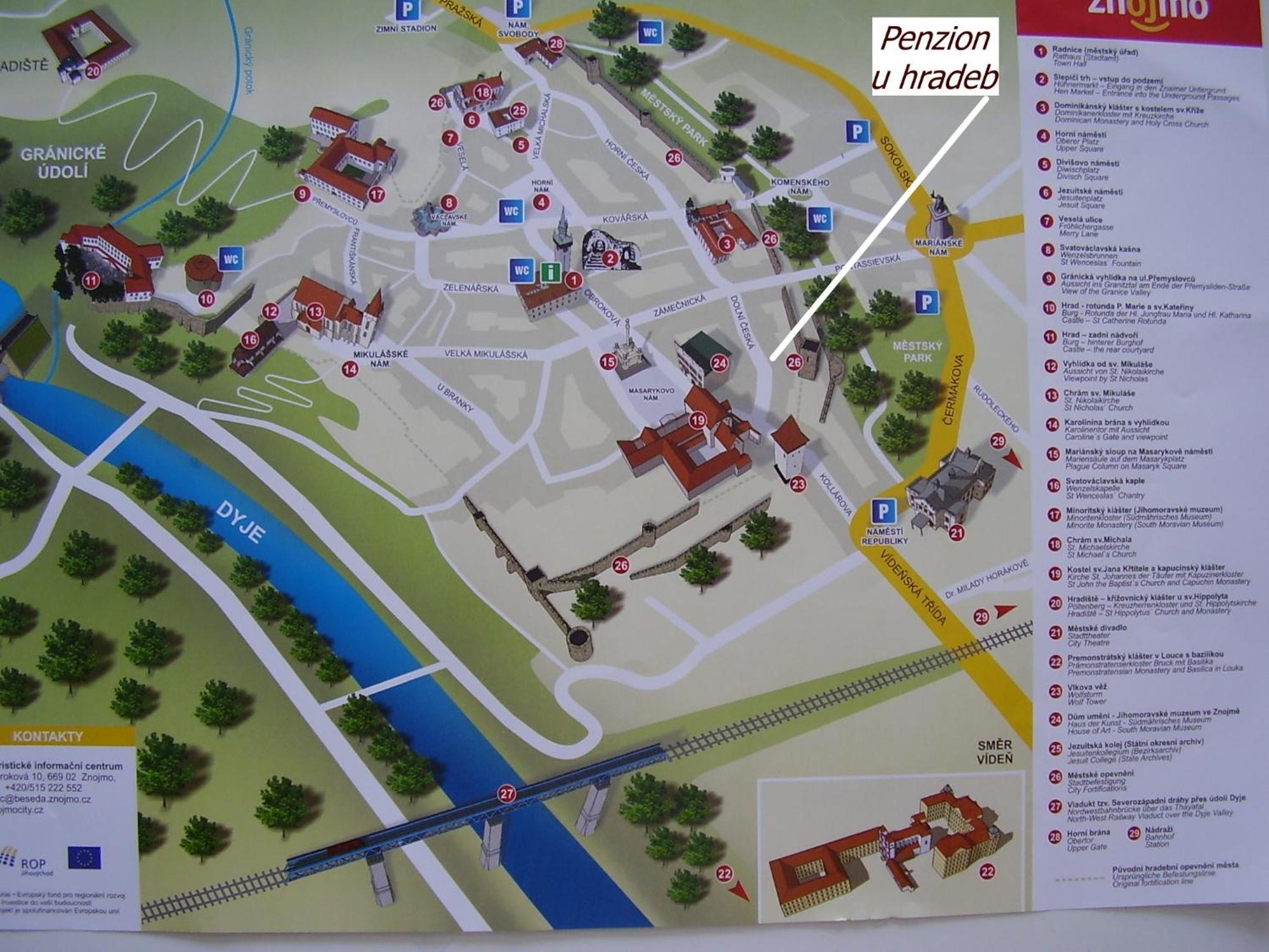 Penzion U Hradeb Znojmo Bagian luar foto